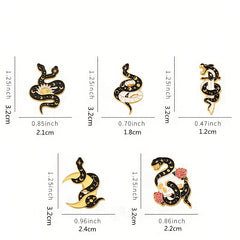 Gothic Snake Enamel Pins Horror Animal Lapel Pin