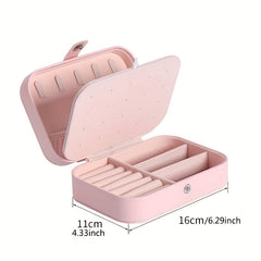 PU Double Layer Ornament Box Lipstick Ring Necklace Storage Box