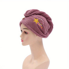 Strawberry Embroidered Hair Drying Towel Wrap