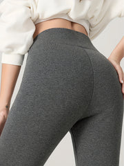 Plush Lined Thermal Pants Soft & Comfy Slim Elastic Tights