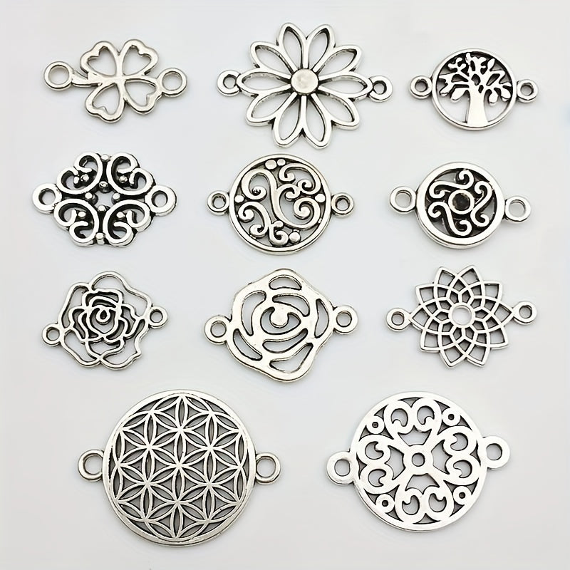 22pcs Antique Silvery Pendant Series for Necklace Bracelet Earrings