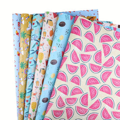 6pcs Christmas Wrapping Paper Holiday Arts Crafts Decor
