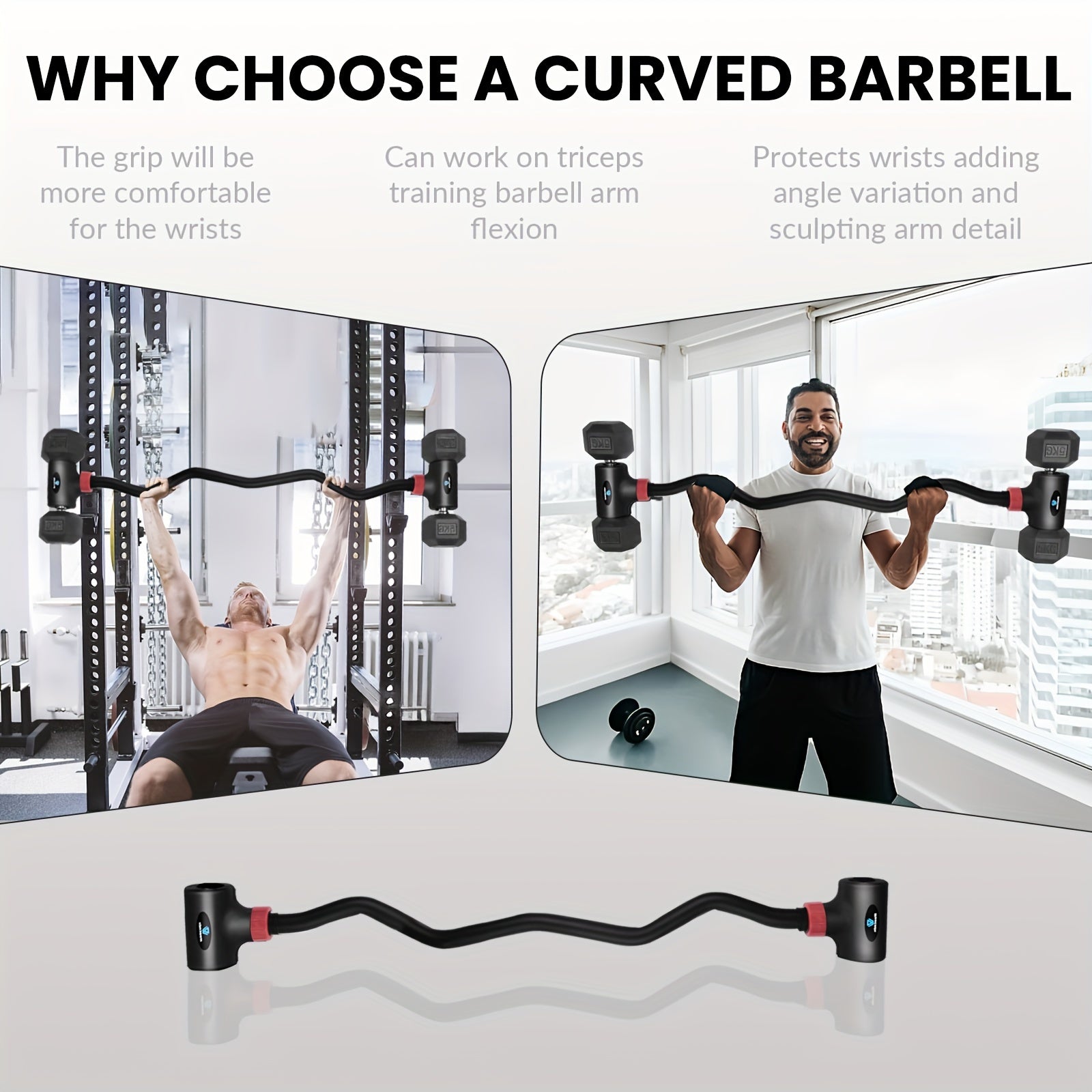 Iron Fitness Bar Quick Strength & Muscle Building Dumbbell to Curl Barbell Set