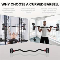 Iron Fitness Bar Quick Strength & Muscle Building Dumbbell to Curl Barbell Set