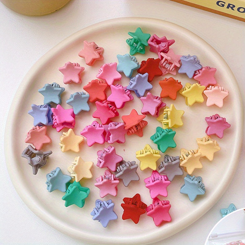 50pcs Minimalist Solid Hair Claw Banana Clip Non Slip Hair Accessories