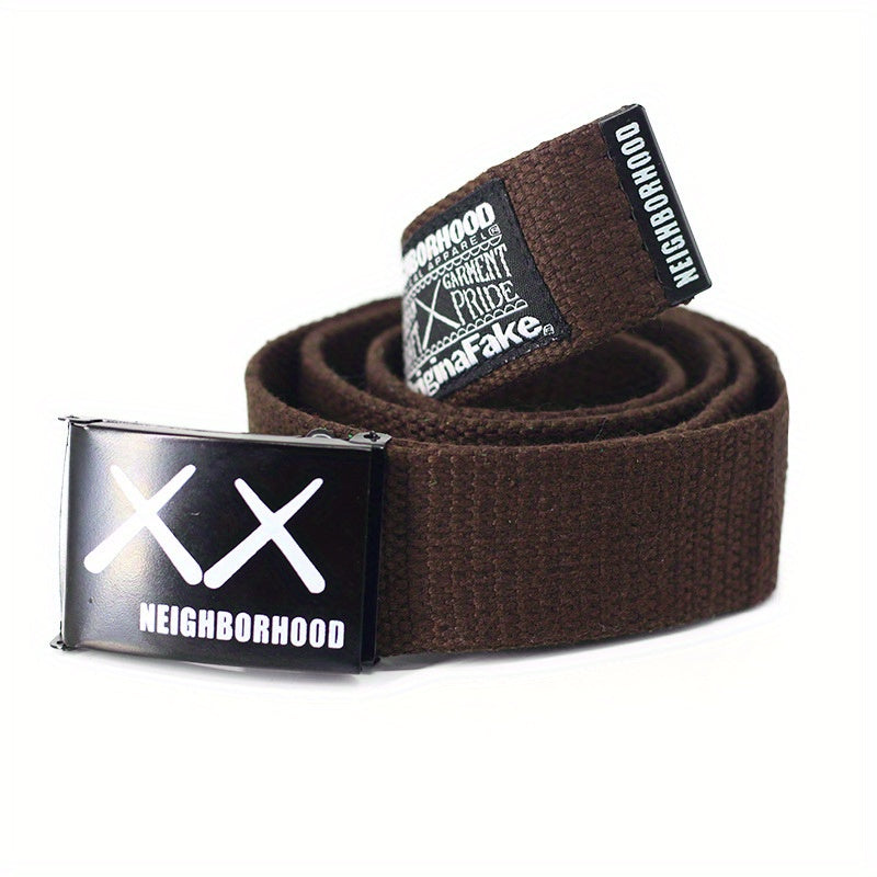 Men's XX Canvas Leather Belt, 3 1/5-inch - Can Be Tied for 20 Years