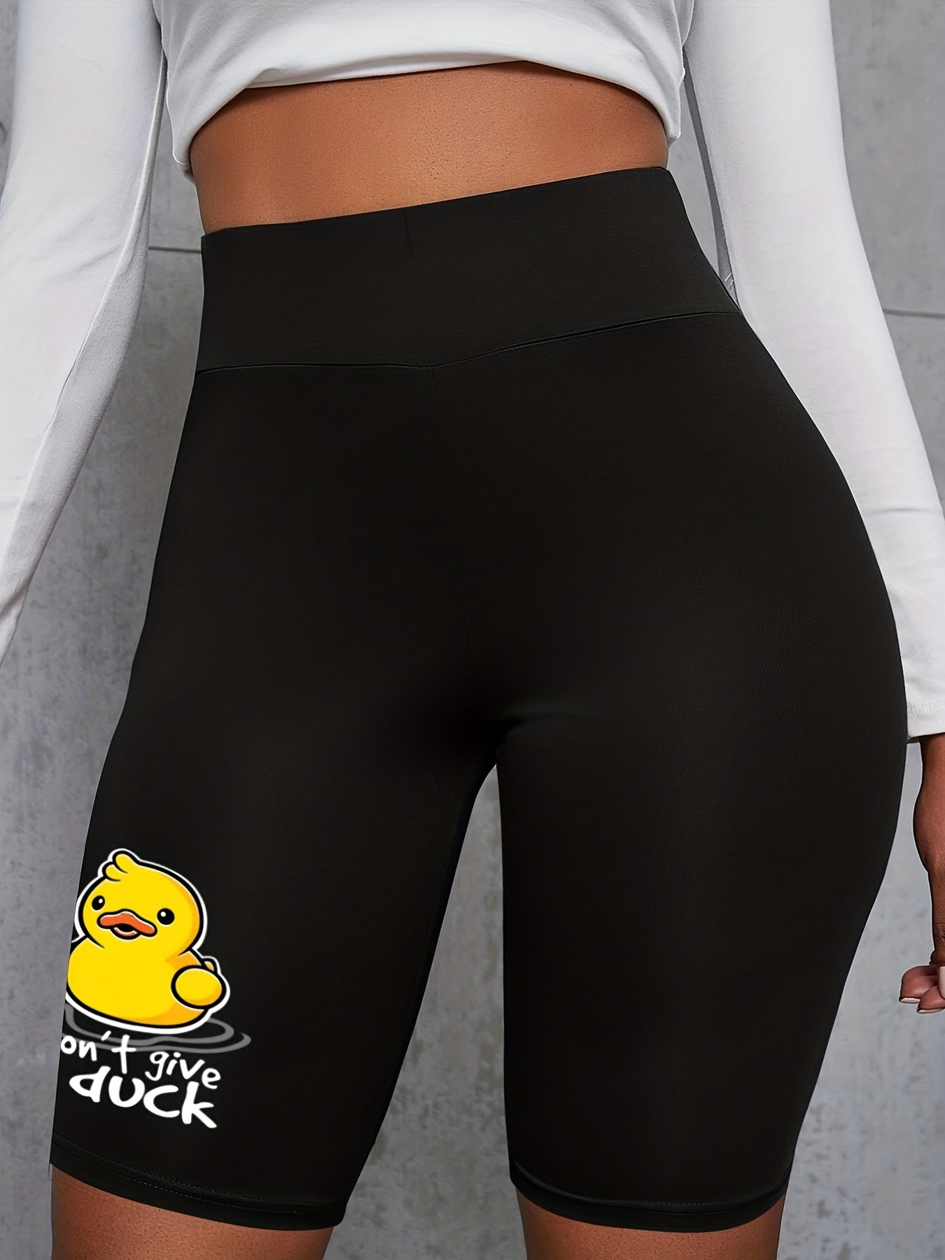 Women's Plus Graphic High Rise Fitness Shorts