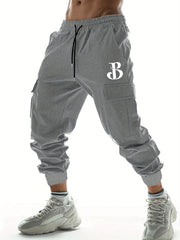 B Pocket Drawstring Cargo Pants Men's Joggers - Spring/Summer