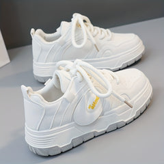Women's Lace up Platform Sneakers Outdoor Running Shoes