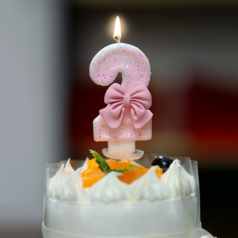 1pc Digital Candle Outdoor Party Birthday Cake Decoration 0-9 Number