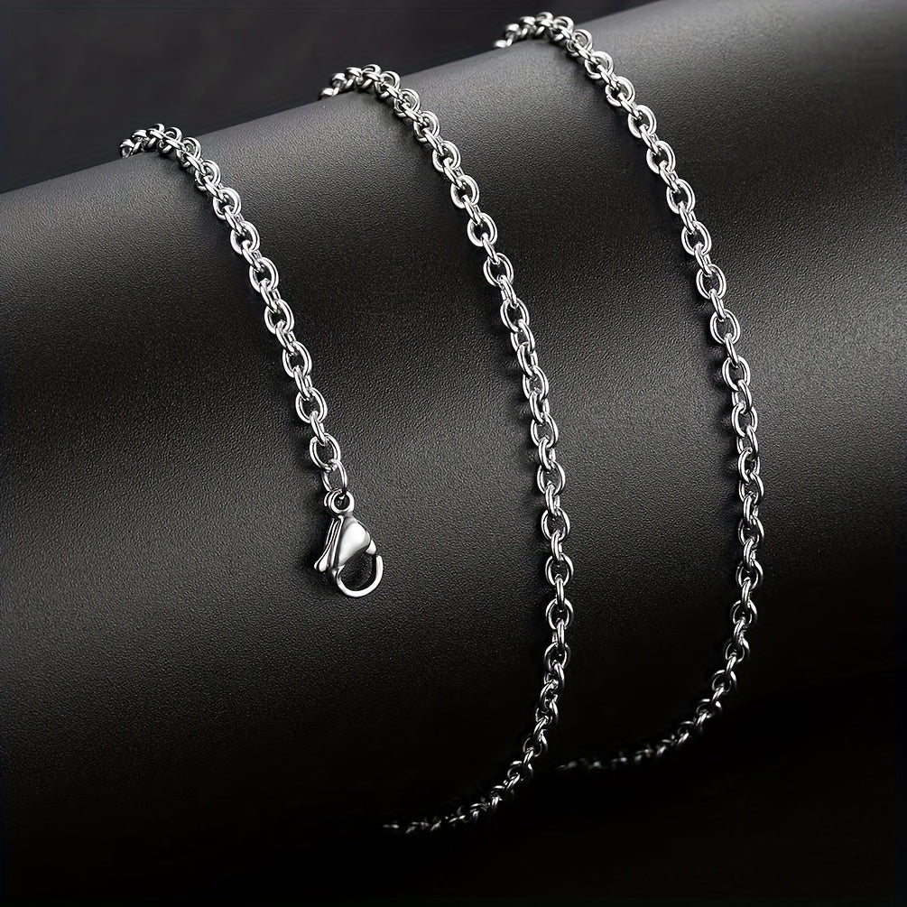 Men's Titanium Steel Necklace Hip hop Pendant with Chain
