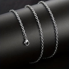 Men's Titanium Steel Necklace Hip hop Pendant with Chain