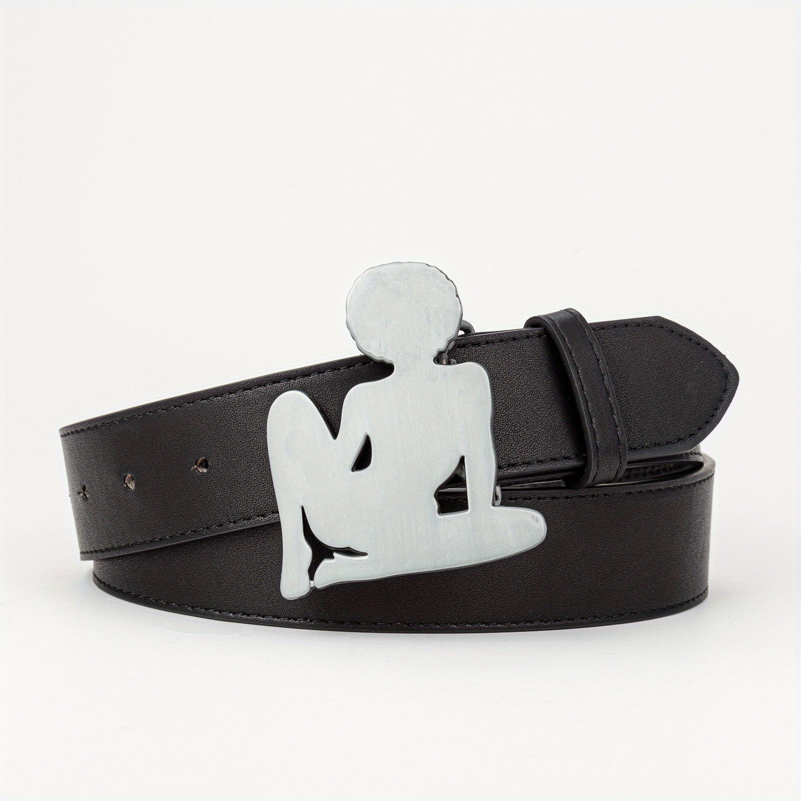  Punk Belt Stylish Character Buckle PU Belt