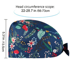 Cotton Work Cap with Button & Sweatband