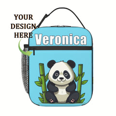 Personalized Panda Lunch Bag with Name Insulated