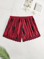 Women's Plus Tie Dye Lace Shorts