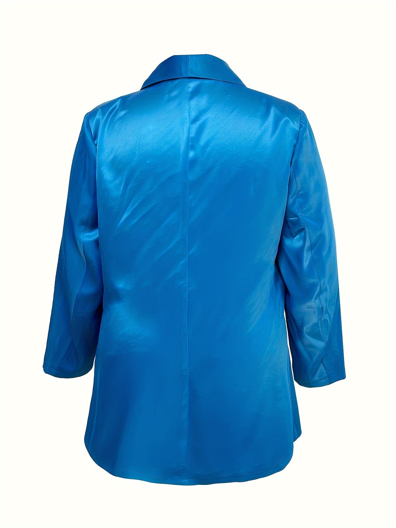 Solid Open Front Blazer