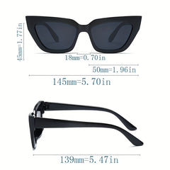 Y2K Cat Eye Sunglasses For Women Men Hiphop Block Glasses UV400