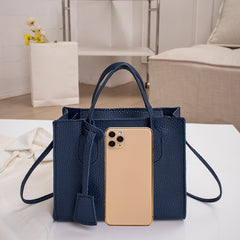 Letter Decor Handbags For Women Litchi Crossbody Bag Satchel Purses
