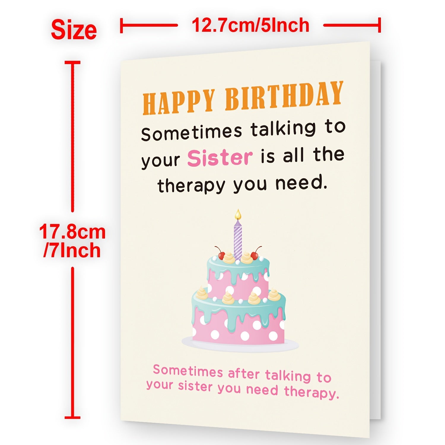 Sister Birthday Card Funny Happy Birthday Card To Sister