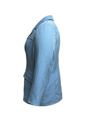  Colorblock Long Sleeve Casual Blazer