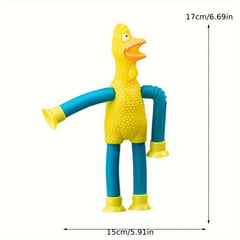 Bendable Screaming Chicken Tube Toy w/ Suction Cups