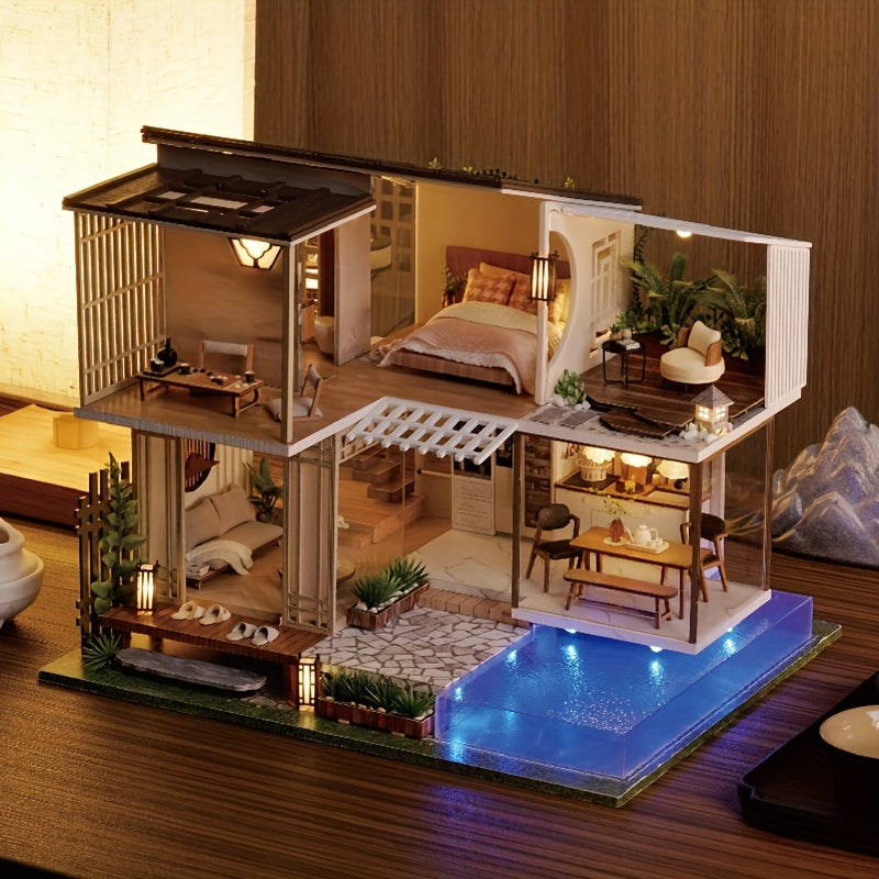 Children's 3D Wooden Puzzle Mini Building Model Home Decor Toys