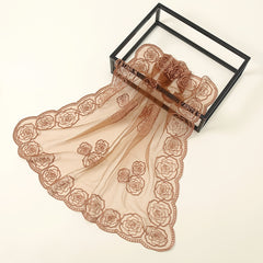 Lace Floral Embroidery Bandana Breathable Head Scarf Boho Shawl