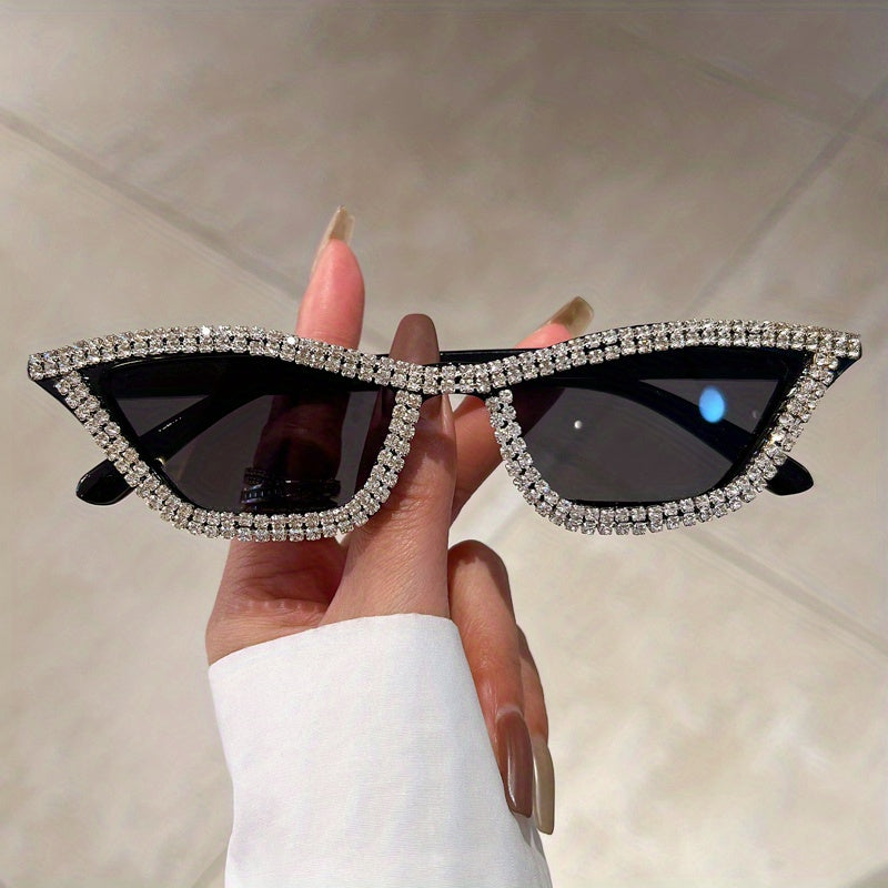 Rhinestone Cat Eye Sunglasses UV400