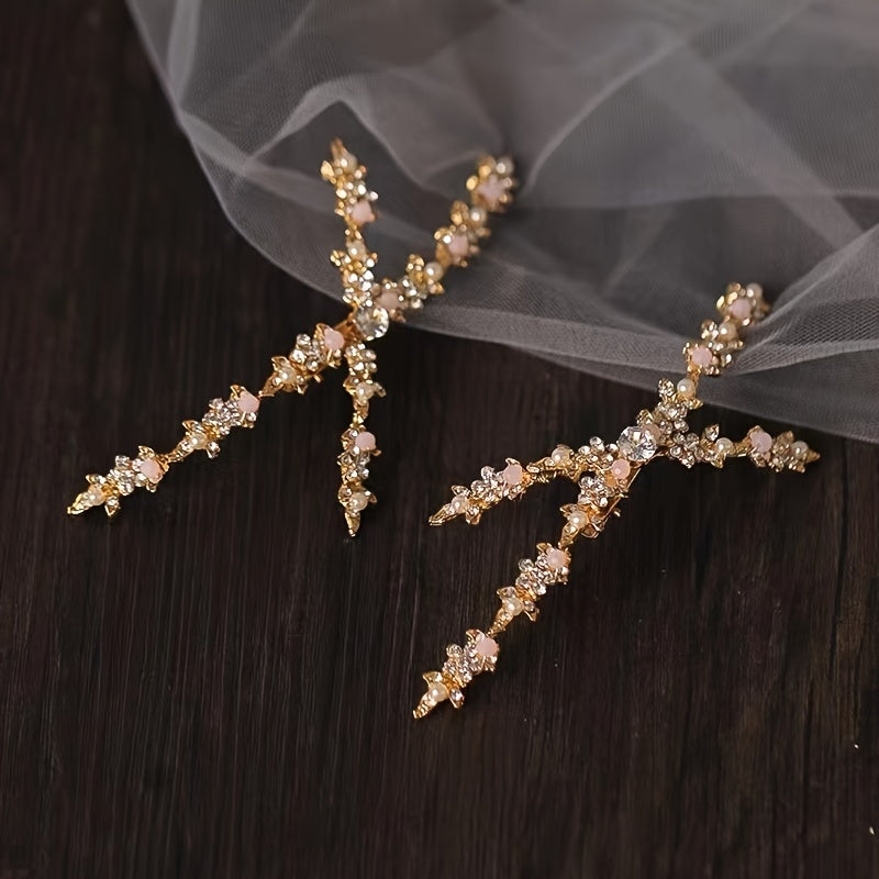Metal Crystal Hair Clip Rhinestone Side Clip Hair Accessories