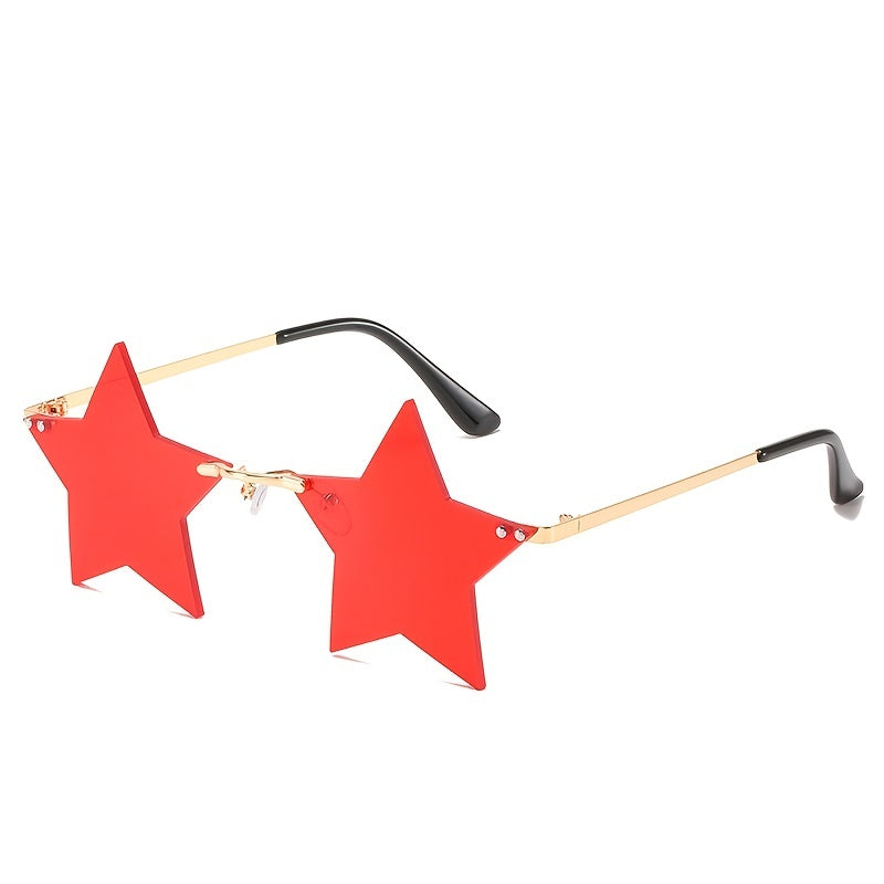 Rimless Pentagram Sunglasses Y2K Women's Eyewear Shades