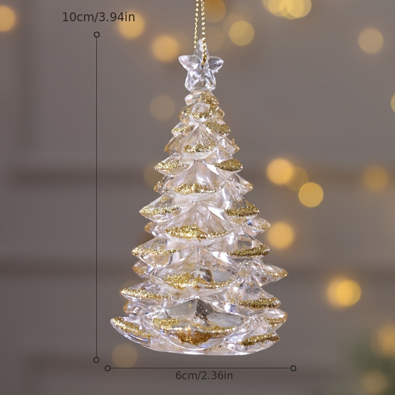 Acrylic Snowflake Christmas Tree Decorations Crystal Pendant
