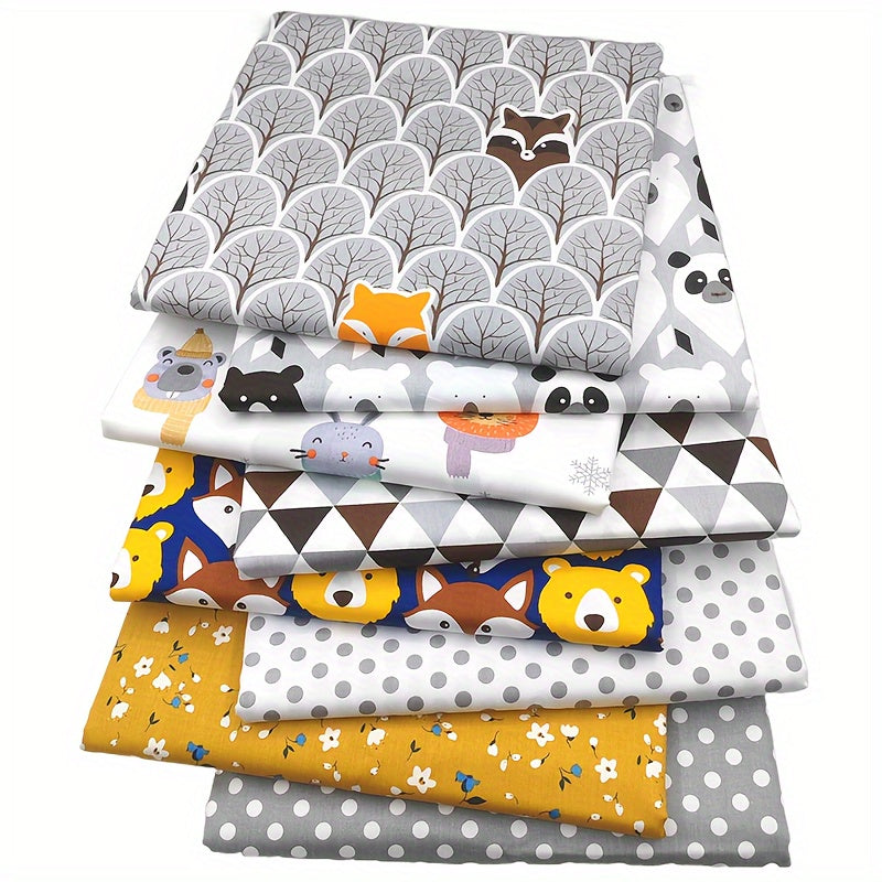 8pcs Floral Printed Fabric Sewing Quilting Material Handcraft Patchwo