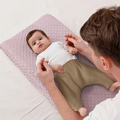 Plush Diaper Changing Pad Cover Soft Polyester Non Slip for Cribs & Play Mats