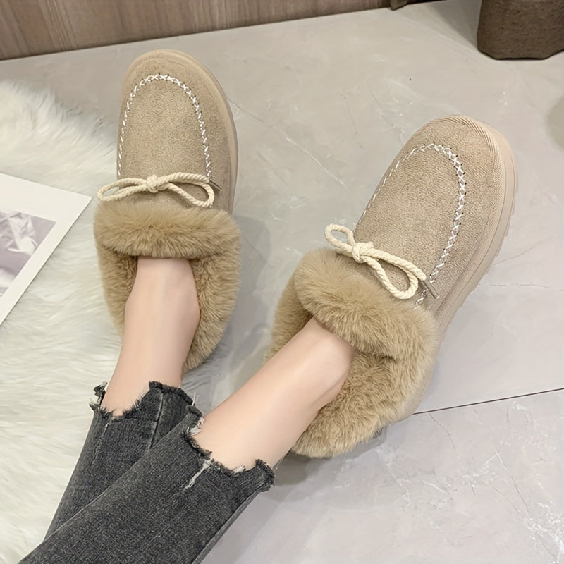 Women's Non-slip Winter Snow Shoes Fleece Ankle Boots