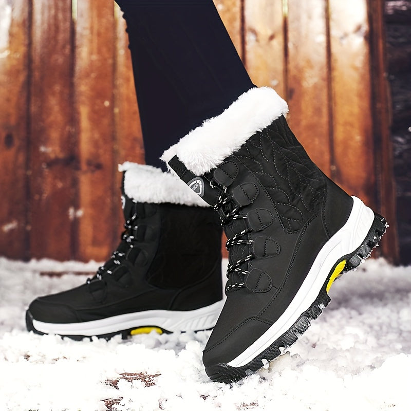 Women's Outdoor Snow Boots Warm Lace Up Platform Boots