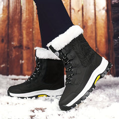 Women's Outdoor Snow Boots Warm Lace Up Platform Boots