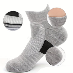 3 Pairs Men's Mid Crew Sport Socks Absorbent Breathable for Basketball Running