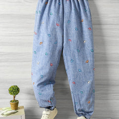 Dinosaur Print Boys Casual Soft Pants for Kids