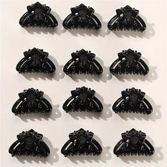 12pcs Small Flower Hair Claw Clip Strong Hold Hair Jaw Clip For Thick Hair