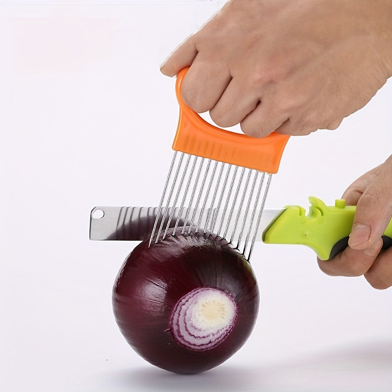 Onion Holder Slicer Stainless Steel Kitchen Tool