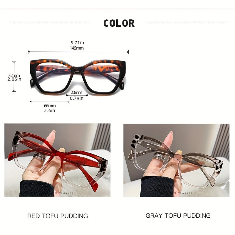 Jelly Tortoiseshell Cat Eye Anti-Eyestrain Glasses