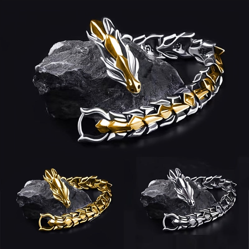 Vintage Mens Dragon Bracelet Hip Hop Punk Bracelet