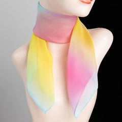 Gradient Chiffon Scarf Neck Scarves for Women