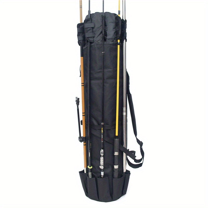 Waterproof Fishing Rod Bag & Holder Portable Canvas Case For Travel