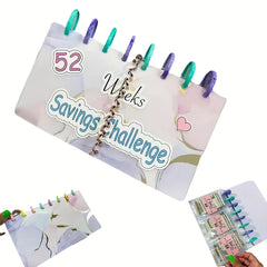 1pc Savings Binder 52 Week Savings Challenge Binder Reusable Budget Book