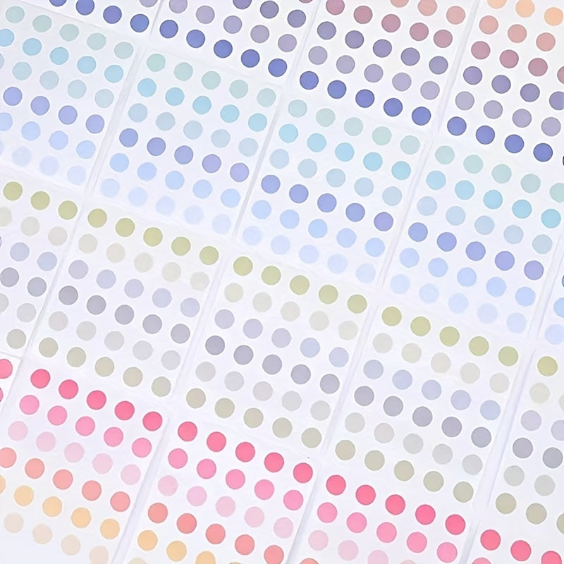 Light Salt Series Morandi Polka Dots Paper Tape Fresh Stickers