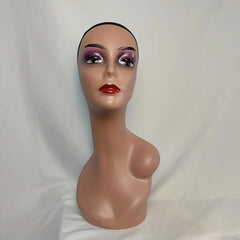 Single Shoulder Model Head Wig Display Stand for Home Salon