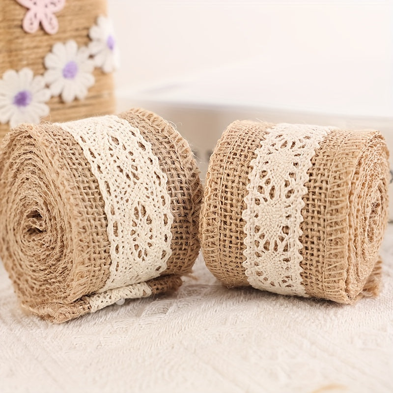Christmas Craft Binding Cotton Cloth Lace Burlap Roll