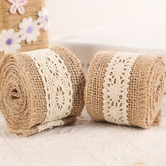Christmas Craft Binding Cotton Cloth Lace Burlap Roll